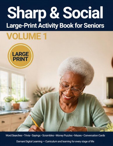 Sharp & Social Large-Print Activity Book Volume 1 cover