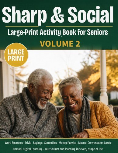 Sharp & Social Large-Print Activity Book Volume 2 cover