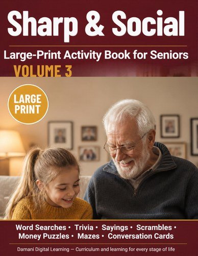Sharp & Social Large-Print Activity Book Volume 3 cover